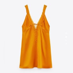 ZARA: Satin Effect Dress